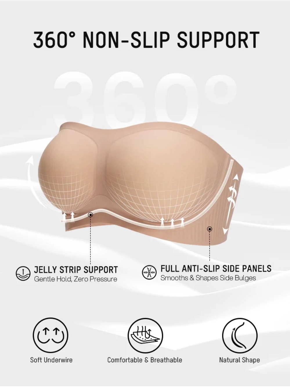 AirEase™ Stay-Put Strapless Bra